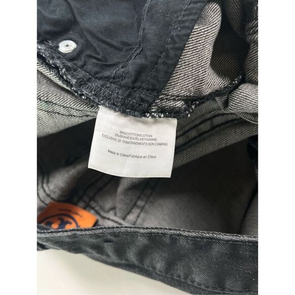 Tory Burch Ivy Super Skinny 5 Pocket Charcoal Jeans Back Pocket Logo Size 26 - Picture 9 of 10